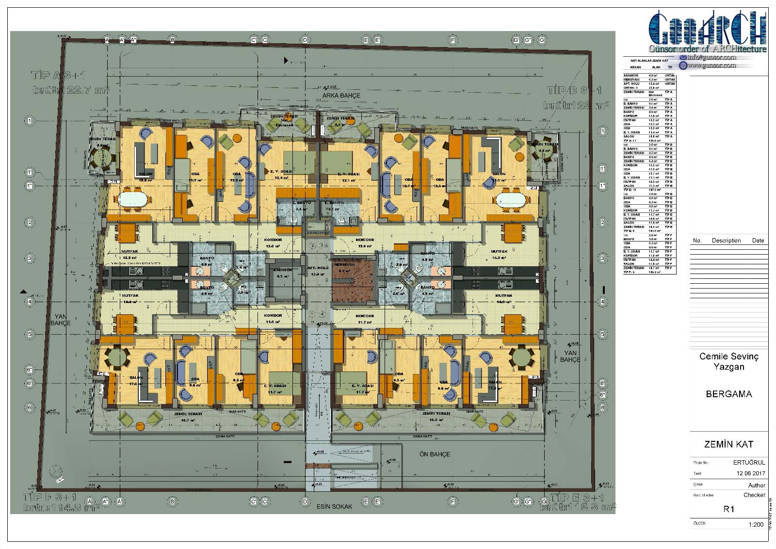 Ground Floor Plan / Zemin Kat -- S. Korhan Günsor 1z Mimarlik (c)
